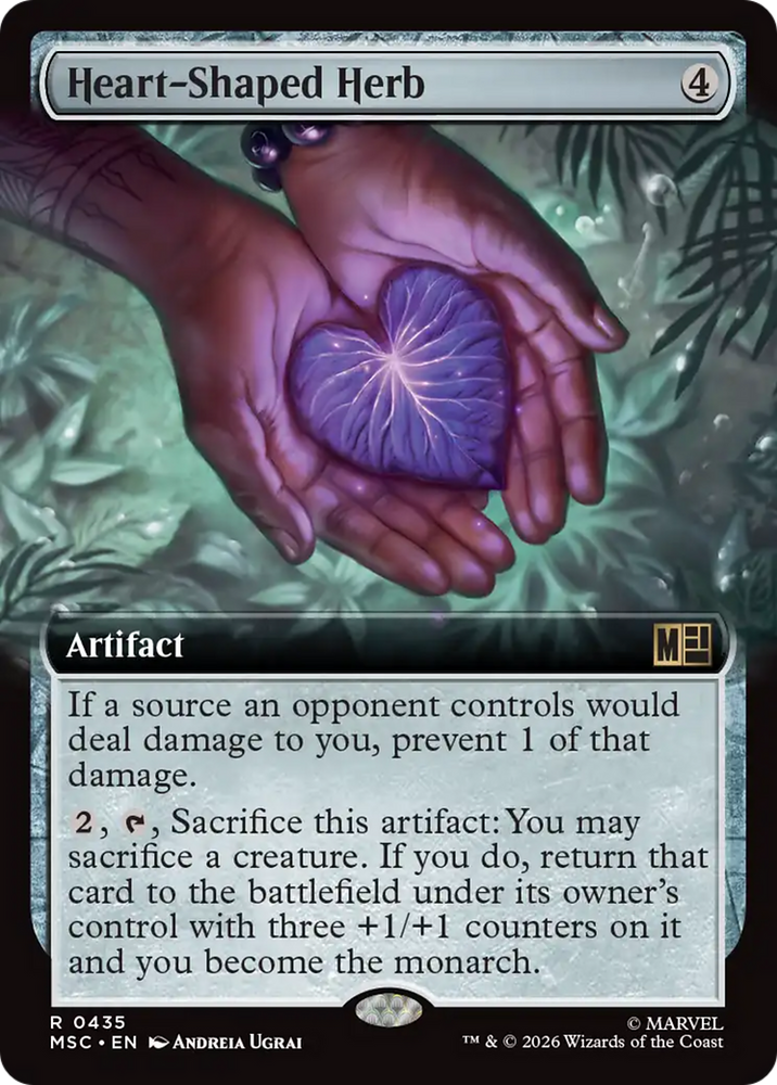 Heart-Shaped Herb (Extended Art) [Marvel Super Heroes Commander] Magic: The Gathering