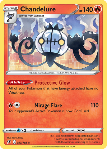 Chandelure (033/192) [Sword & Shield: Rebel Clash] Pokémon