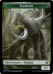 Elephant // City's Blessing Double-Sided Token [March of the Machine Commander Tokens] Magic: The Gathering