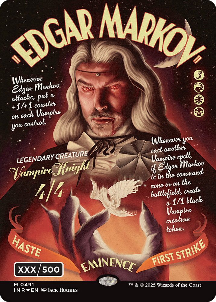 Edgar Markov (Showcase) (Serial Numbered) (Double Rainbow Foil) [Innistrad Remastered] Magic: The Gathering