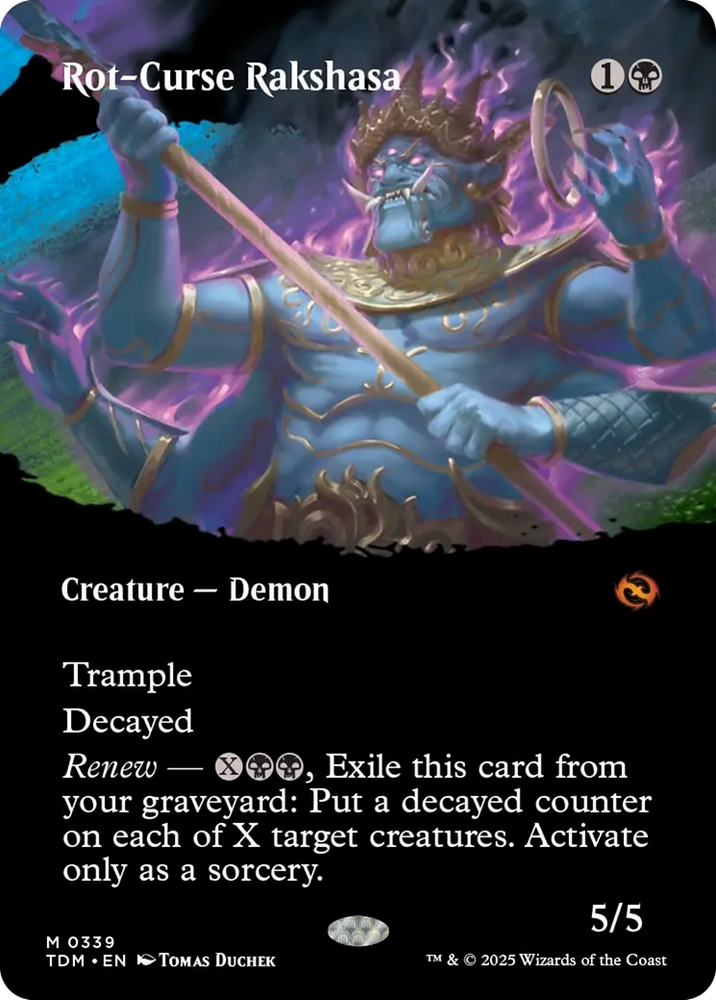 Rot-Curse Rakshasa (Borderless) [Tarkir: Dragonstorm] Magic: The Gathering