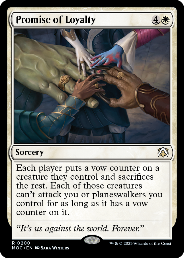 Promise of Loyalty [March of the Machine Commander] Magic: The Gathering
