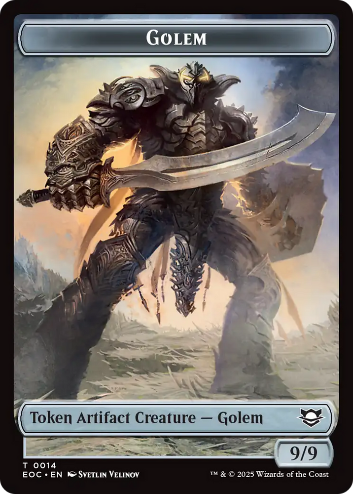 Gnome // Golem (0014) Double-Sided Token [Edge of Eternities Commander Tokens] Magic: The Gathering