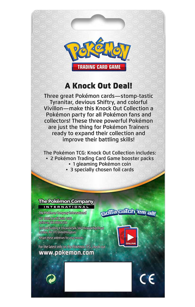 Knock Out Collection (Tyranitar, Shiftry, and Vivillon) Pokémon