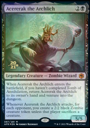 Acererak the Archlich [Dungeons & Dragons: Adventures in the Forgotten Realms Prerelease Promos] Magic: The Gathering
