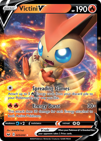 Victini V (025/202) [Sword & Shield: Base Set] Pokémon