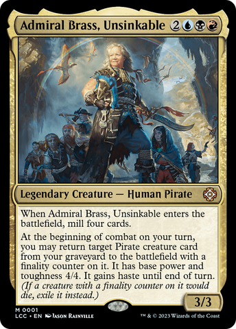 Admiral Brass, Unsinkable (Display Commander) [The Lost Caverns of Ixalan Commander] Magic: The Gathering
