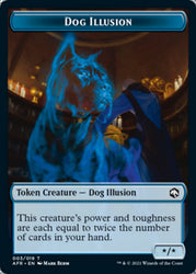 Dog Illusion // Ellywick Tumblestrum Emblem Double-Sided Token [Dungeons & Dragons: Adventures in the Forgotten Realms Tokens] Magic: The Gathering