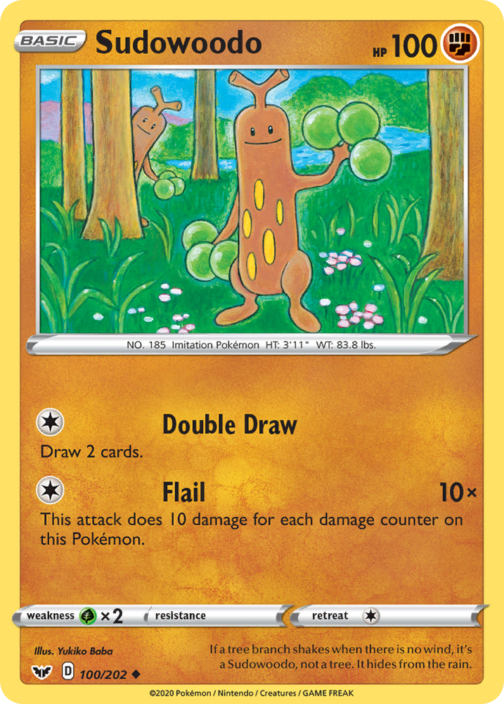 Sudowoodo (100/202) [Sword & Shield: Base Set] Pokémon