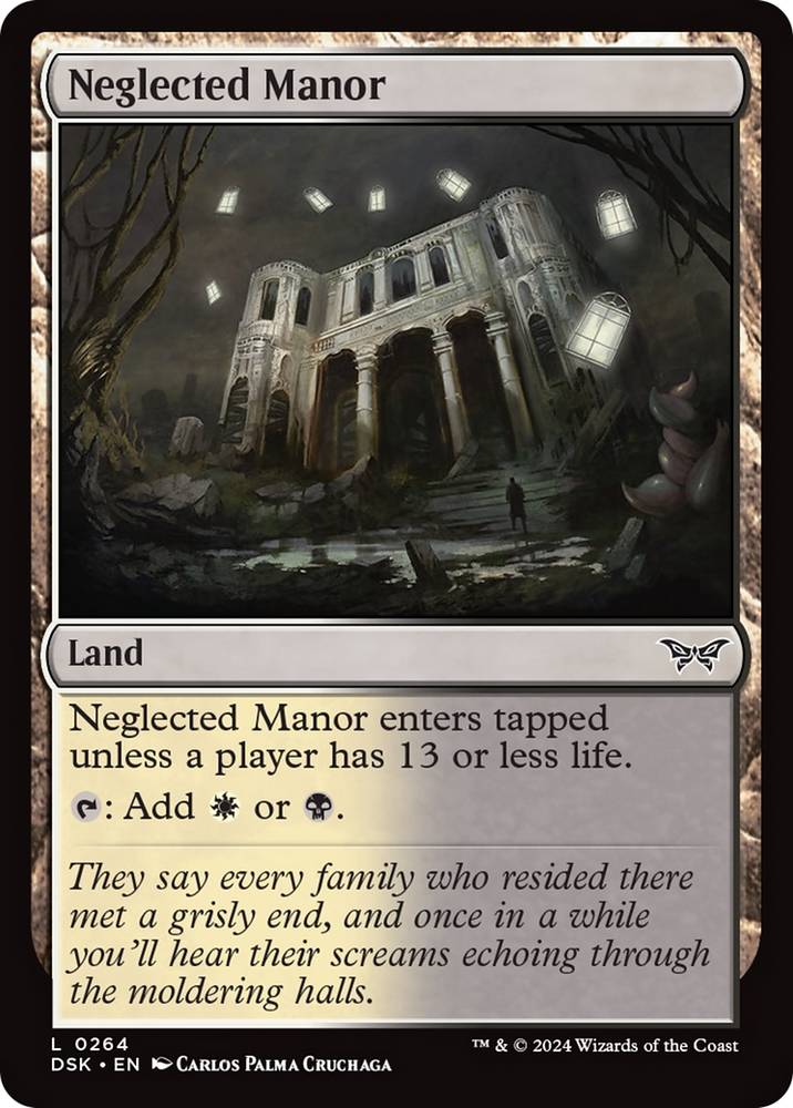 Neglected Manor [Duskmourn: House of Horror] Magic: The Gathering