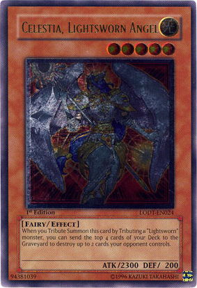 Celestia, Lightsworn Angel [LODT-EN024] Ultimate Rare Yu-Gi-Oh!