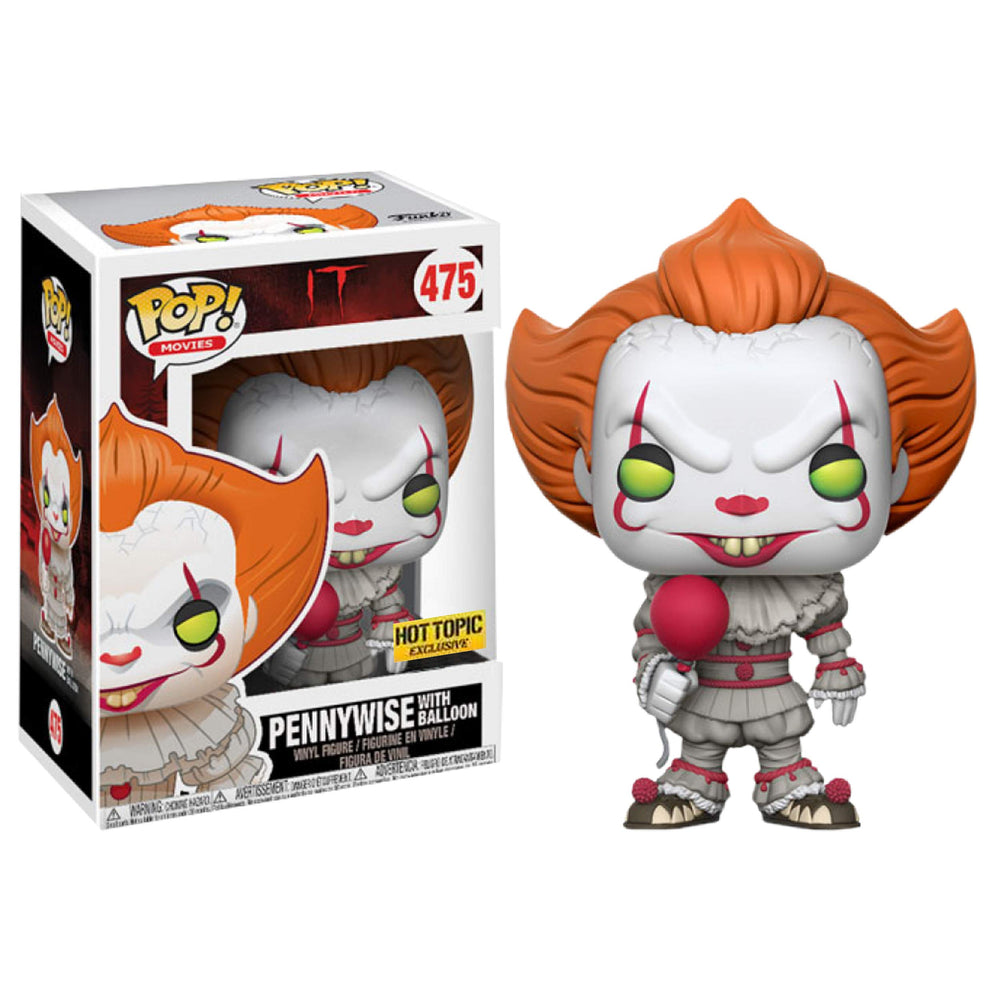 Funko Pop! Movies: IT - Pennywise with Balloon (Hot Topic) Exclusive Vinyl Figure # 475 FUNKO