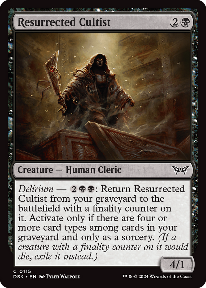 Resurrected Cultist [Duskmourn: House of Horror] Magic: The Gathering