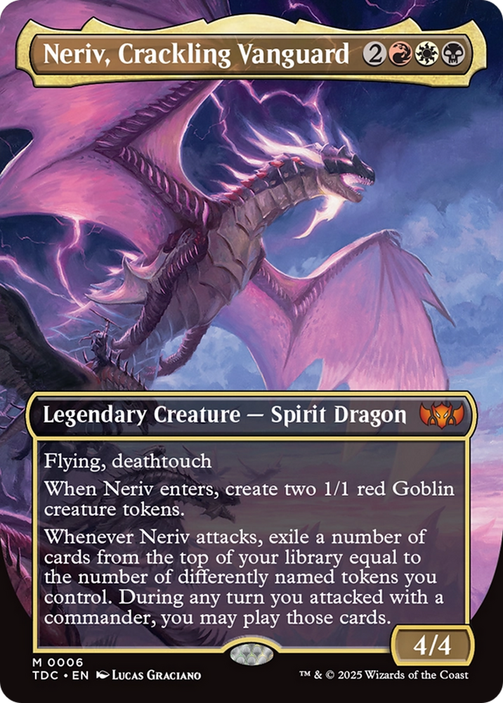 Neriv, Crackling Vanguard (Borderless) [Tarkir: Dragonstorm Commander] Magic: The Gathering