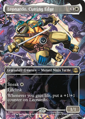Leonardo, Cutting Edge (Borderless) [Teenage Mutant Ninja Turtles] Magic: The Gathering
