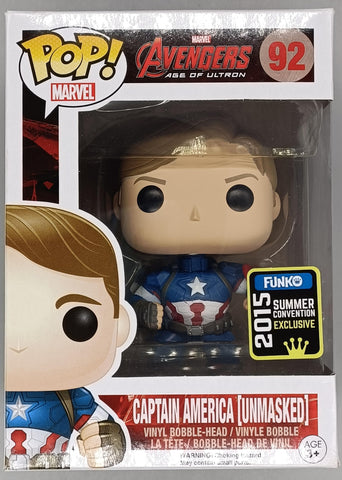 Unmasked Captain America Funko PoP! 2015 Convention Exclusive FUNKO