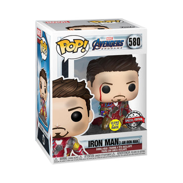 Funko Pop! Avengers Endgame: I Am Iron Man Glow-in-The-Dark Deluxe Vinyl Figure, Multicolored FUNKO