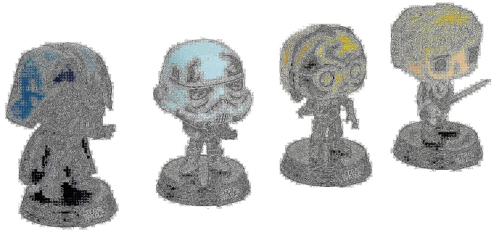 Star Wars Pack 4 Figurines POP! Movies Vinyl Retro Series 9 cm FUNKO