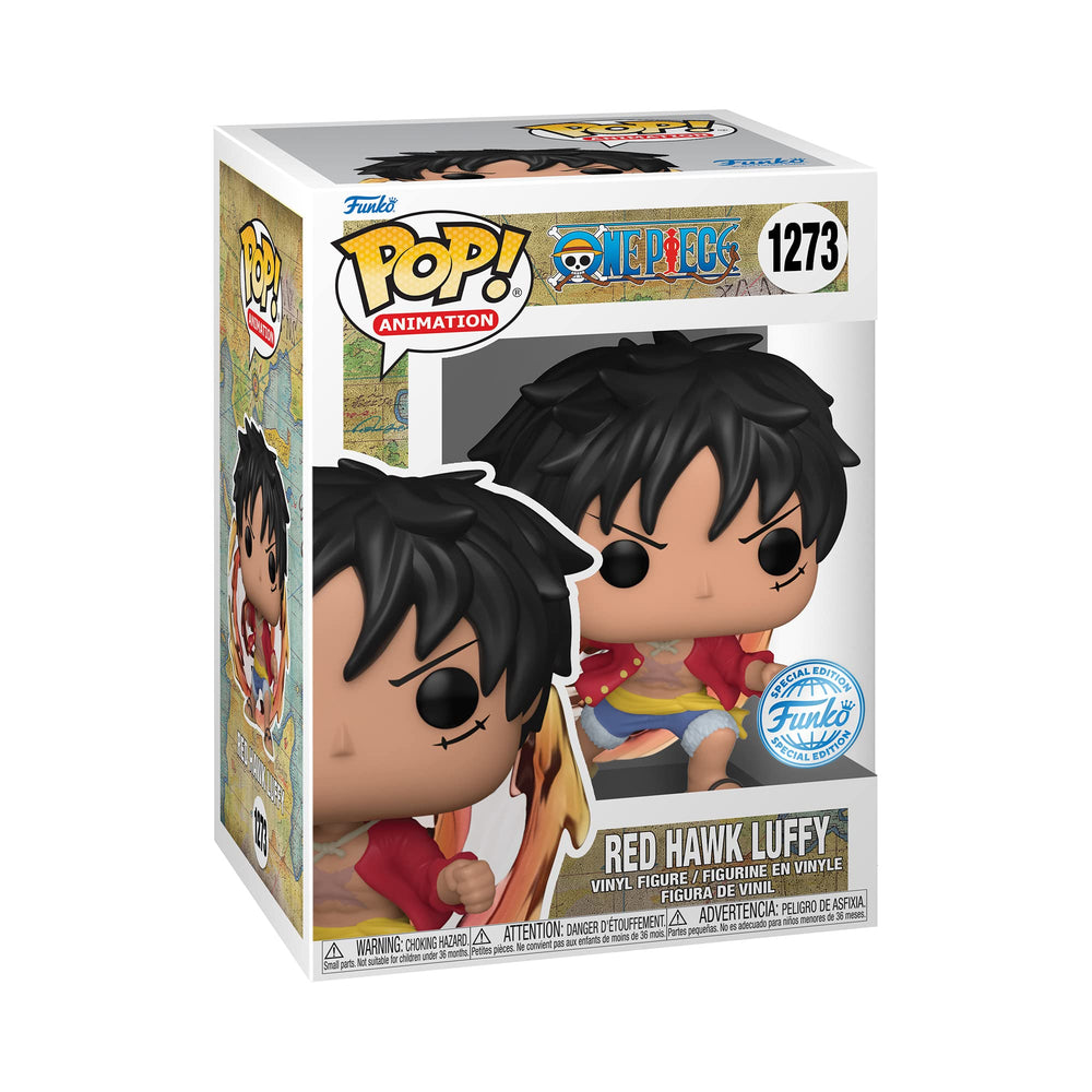 Funko Pop! Animation: One Piece - Red Hawk Luffy Exclusive - Glow in The Dark - Collectable Vinyl Figure - Gift Idea - Official Merchandise - Toys for Kids & Adults - Anime Fans FUNKO