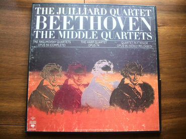 Beethoven: The Middle Quartets [Vinyl] Beethoven; Juilliard Quartet; Robert Mann; Claus Adam; Isidore Cohen and Raphiel Hillyer VINYL