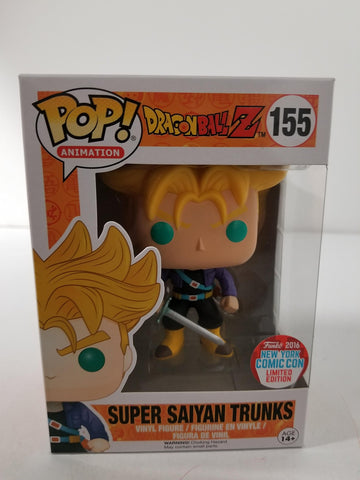 Funko POP! Super Saiyan Trunks Dragonball Z DBZ #155 NYCC Limited FUNKO