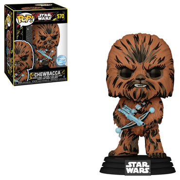 Funko Pop! Star Wars: Retro Series - Chewbacca, Special Edition Exclusive Vinyl Bobblehead #570 FUNKO