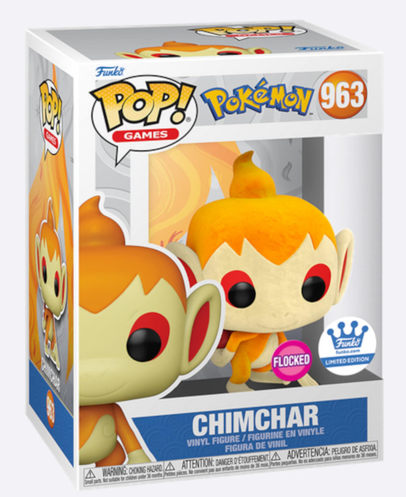 POP Funko Pokémon: Chimchar (Flocked) Shop Exclusive Collectible Figure FUNKO