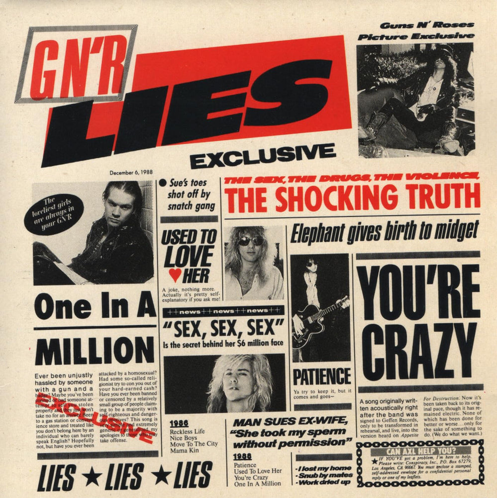 G n' R lies (1986) CD