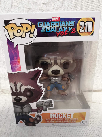 Funko Pop Vinyl Marvel Guardians of the Galaxy Vol. 2 Rocket Raccoon Exclusive Bobblehead Figure 210 FUNKO