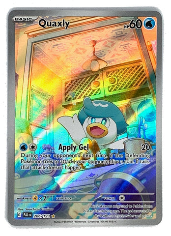 Pokemon - Quaxly 206/193 - Paldea Evolved - Illustration Rare - Alternate Art Card Pokémon