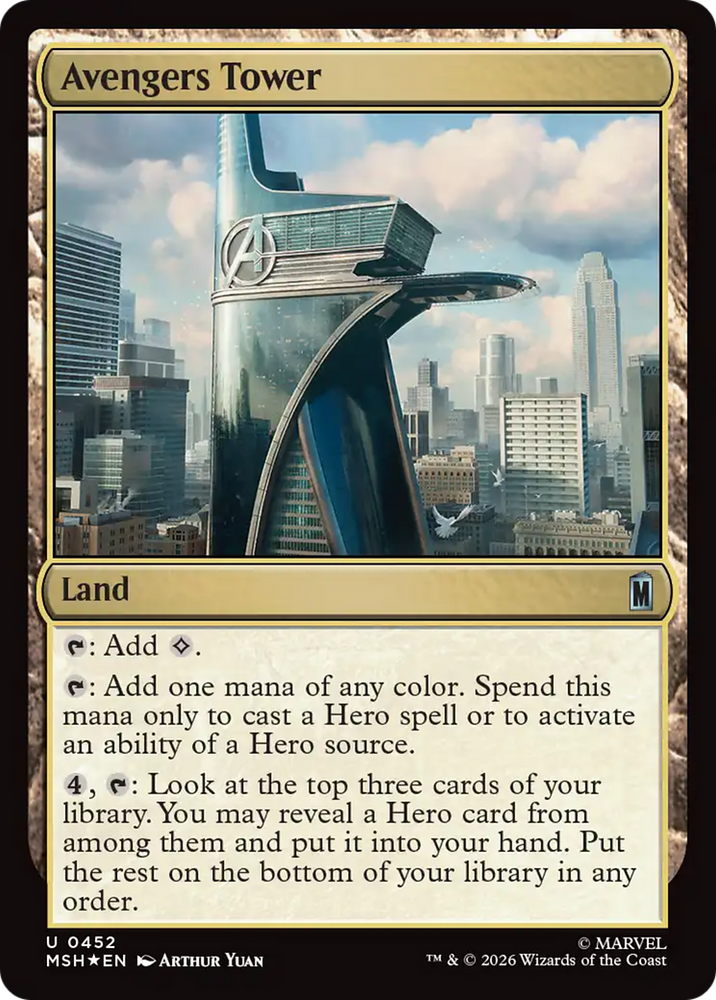 Avengers Tower (Surge Foil) [Marvel Super Heroes] Magic: The Gathering