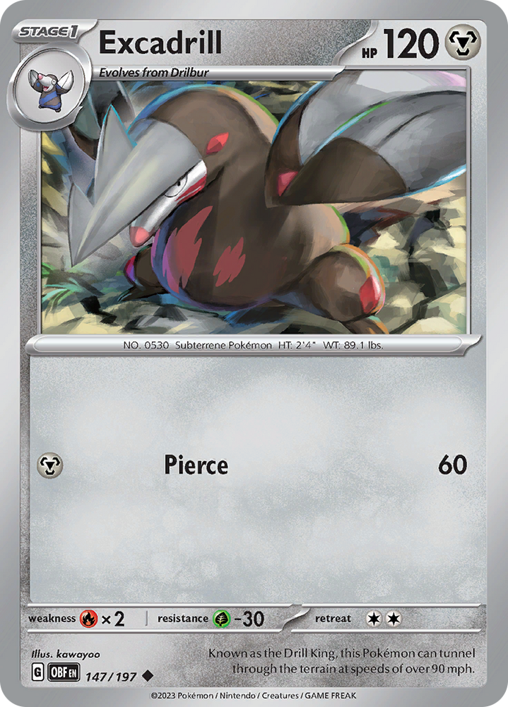 Excadrill (147/197) [Scarlet & Violet: Obsidian Flames] Pokémon