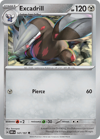 Excadrill (147/197) [Scarlet & Violet: Obsidian Flames] Pokémon