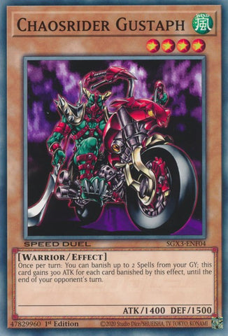 Chaosrider Gustaph [SGX3-ENF04] Common Yu-Gi-Oh!
