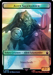Dalek // Alien Salamander Double-Sided Token (Surge Foil) [Doctor Who Tokens] Magic: The Gathering