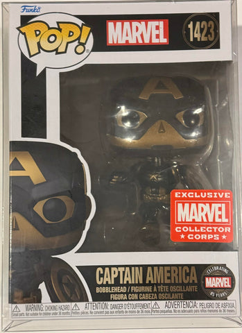 POP Funko Marvel Collector Corp Exclusive 85th Anniversary Captain America Figurine w/Acrylic Case FUNKO
