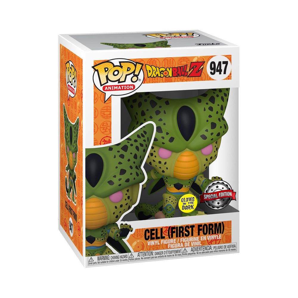 Funko Pop! Animation: DBZ - Cell - (First Form) - Glow in the Dark - Dragon Ball Z - Collectible Vinyl Figure - Gift Idea - Official Products - Toys for Children and Adults FUNKO