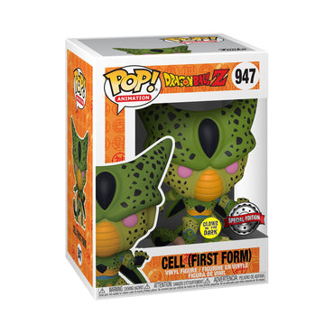 Funko Pop! Animation: DBZ - Cell - (First Form) - Glow in the Dark - Dragon Ball Z - Collectible Vinyl Figure - Gift Idea - Official Products - Toys for Children and Adults FUNKO