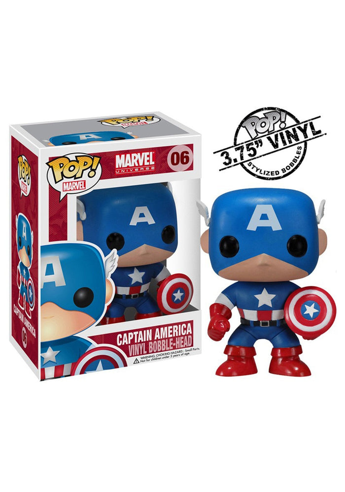 Funko Marvel Captain America Pop Vinyl Figure,Multi,3.75 inches FUNKO