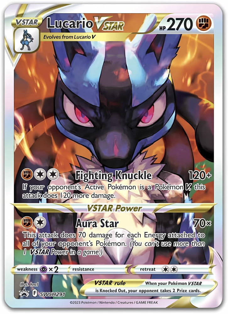 Pokemon - Lucario VSTAR -SWSH291 - Black Star Promo - Full Art Pokémon