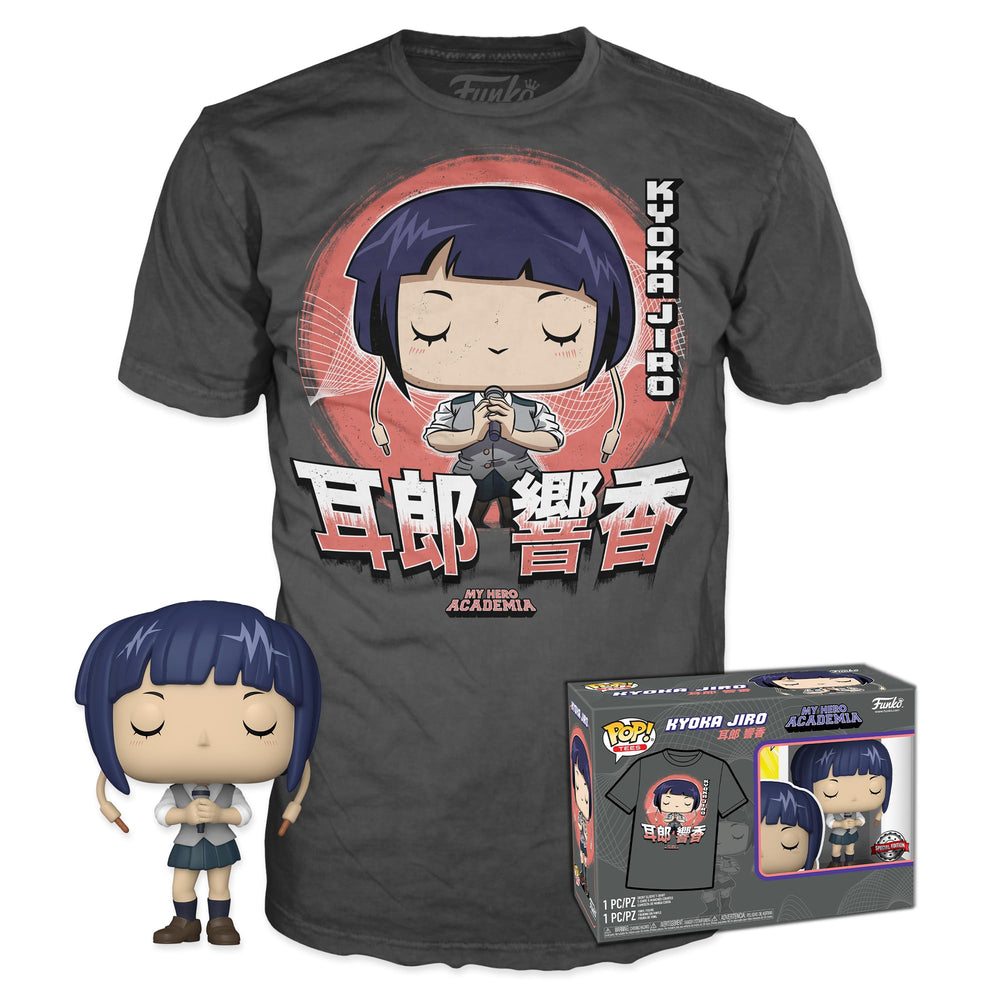 Funko POP! & Tee: MHA - Jirou with Mic - Extra Large - (XL) - My Hero Academia - T-Shirt - Clothes with Collectable Vinyl Figure - Gift Idea - Toys and Short Sleeve Top for Adults Unisex Men