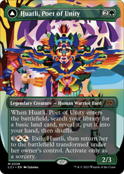 Huatli, Poet of Unity // Roar of the Fifth People (Borderless) [The Lost Caverns of Ixalan] Magic: The Gathering
