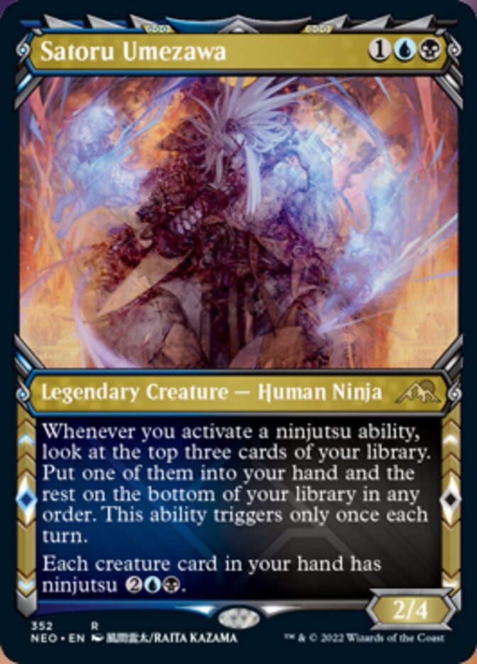 Satoru Umezawa (Showcase Ninja) [Kamigawa: Neon Dynasty] Magic: The Gathering