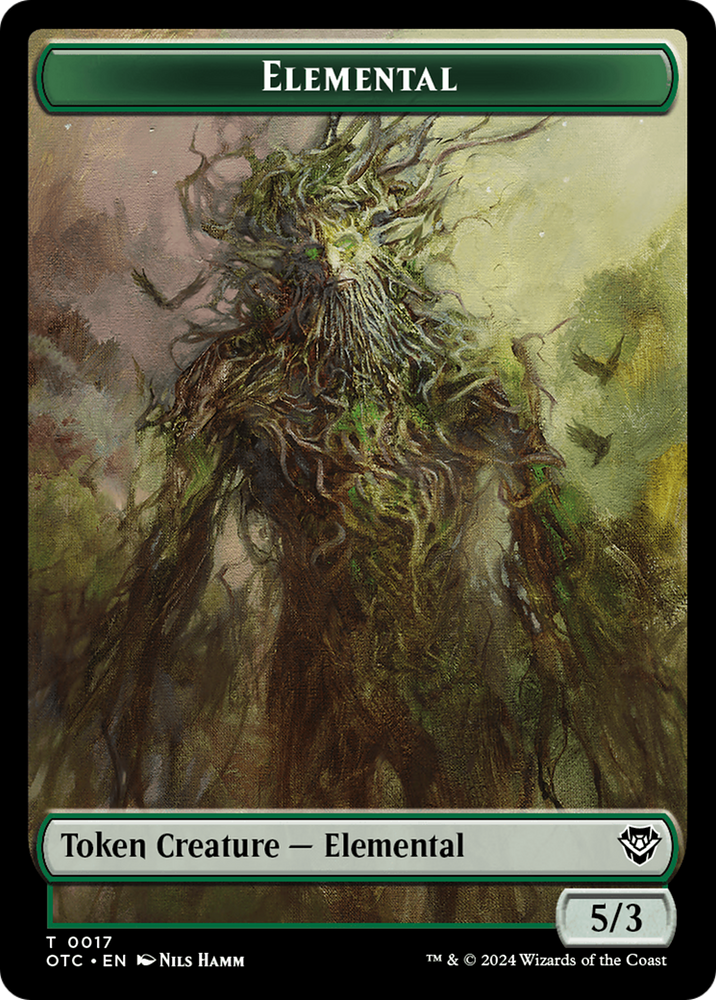 Insect // Elemental (0017) Double-Sided Token [Outlaws of Thunder Junction Commander Tokens] Magic: The Gathering