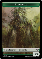 Insect // Elemental (0017) Double-Sided Token [Outlaws of Thunder Junction Commander Tokens] Magic: The Gathering
