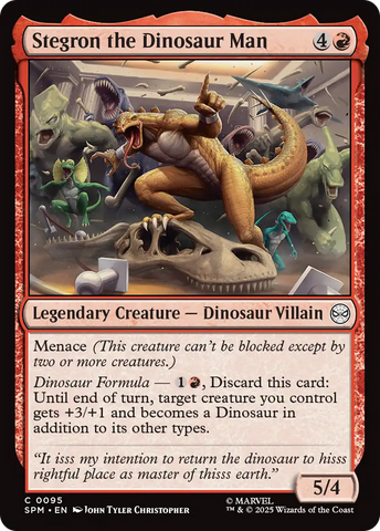 Stegron the Dinosaur Man [Marvel's Spider-Man] Magic: The Gathering