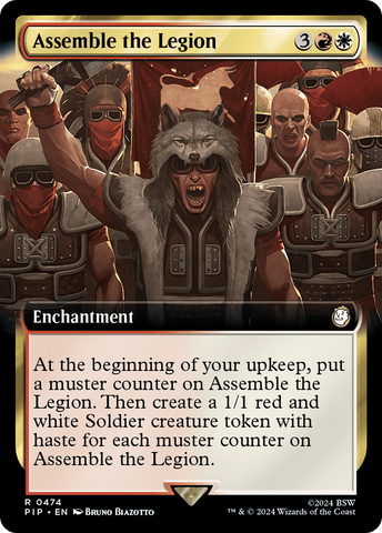 Assemble the Legion (Extended Art) [Fallout] Magic: The Gathering