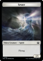 Spirit (9) // Spirit (13) Double-Sided Token [March of the Machine Commander Tokens] Magic: The Gathering
