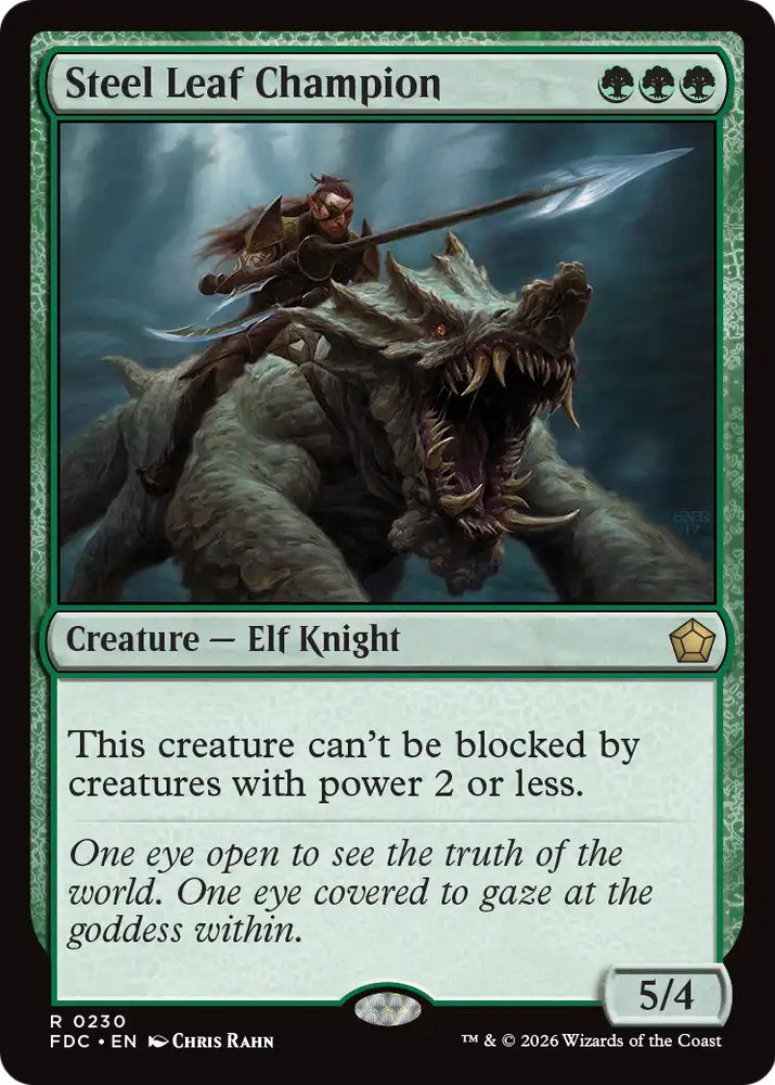 Steel Leaf Champion [Foundations Commander] Magic: The Gathering