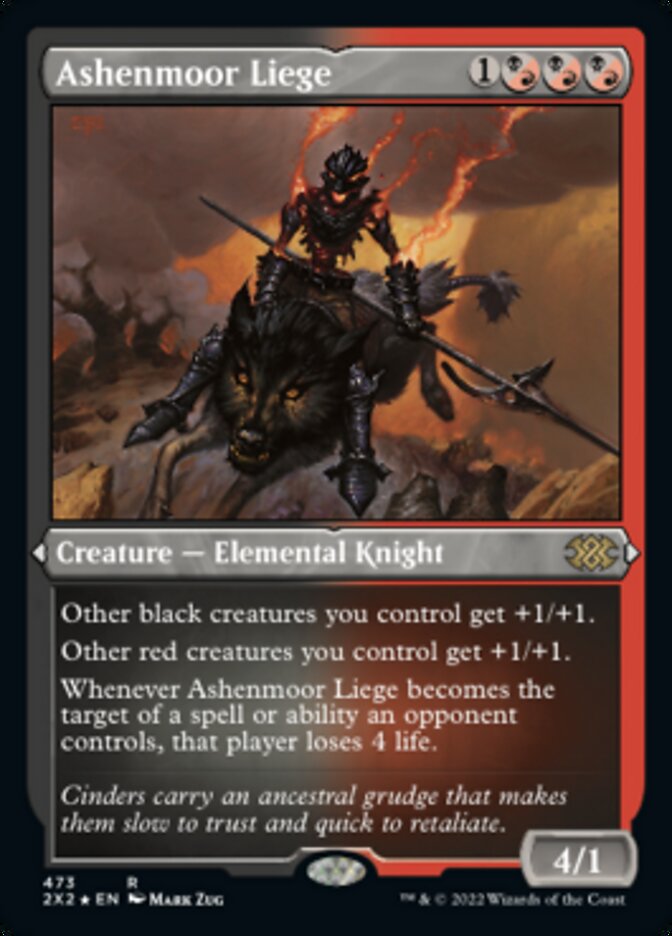 Ashenmoor Liege (Foil Etched) [Double Masters 2022] Magic: The Gathering